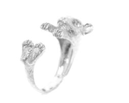 .925 Hamster Ring Sterling Silver Pendant Charm