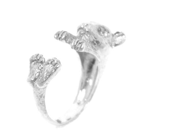 .925 Hamster Ring Sterling Silver Pendant Charm