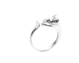 .925 Mouse Ring Sterling Silver Pendant Charm