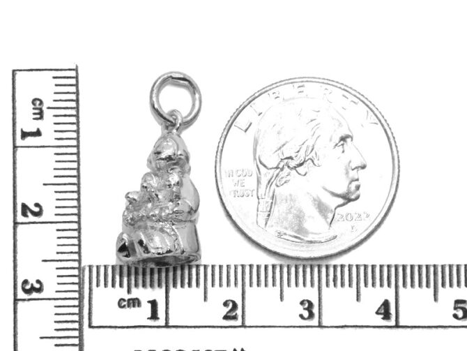 .925 Chinese Doll W-Kids Sterling Silver Pendant Charm - Image 2