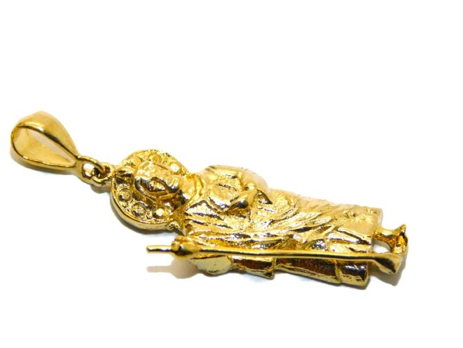 14K St. Judas Men Yellow Gold Pendant Charm - Image 3