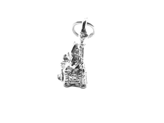 .925 Fairytale Castle Sterling Silver Pendant Charm - Image 3