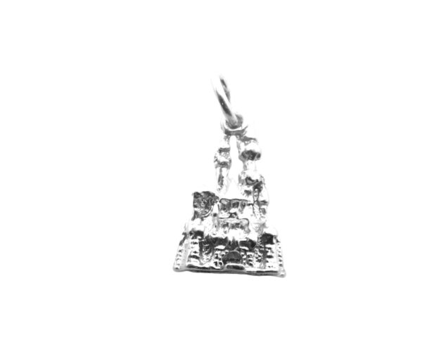 .925 Fairytale Castle Sterling Silver Pendant Charm