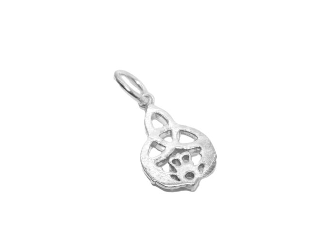.925 Claddagh Knot Sterling Silver Pendant Charm - Image 3