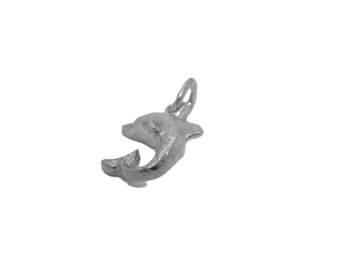 .925 Jumping Dolphin Sterling Silver Pendant Charm - Image 4