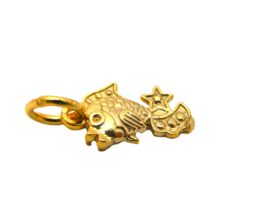 14K Mystical Fish Yellow Gold Pendant Charm