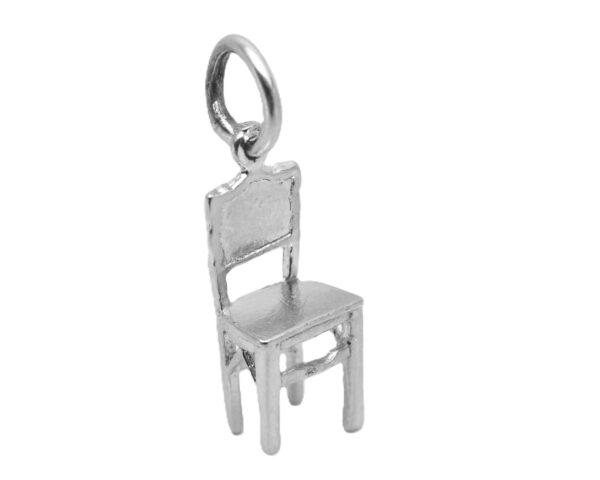 .925 Sterling Silver 3D Chair Pendant Charm