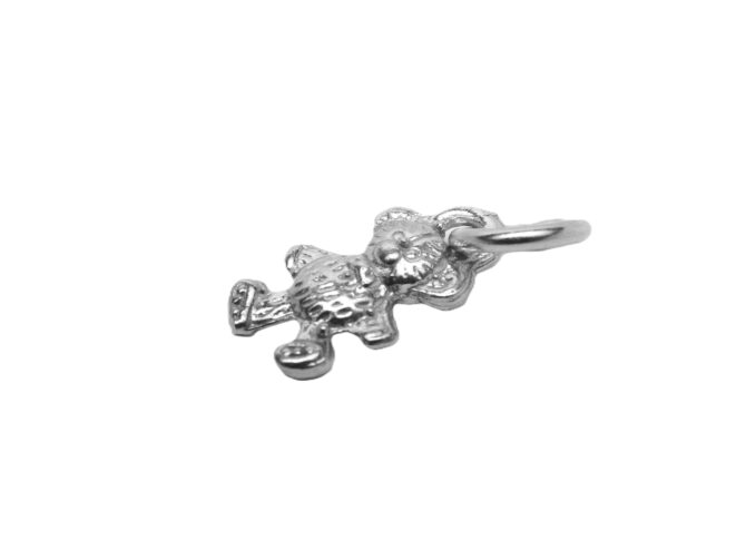 .925 Sterling Silver Teddy Bear Pendant Charm - Image 3