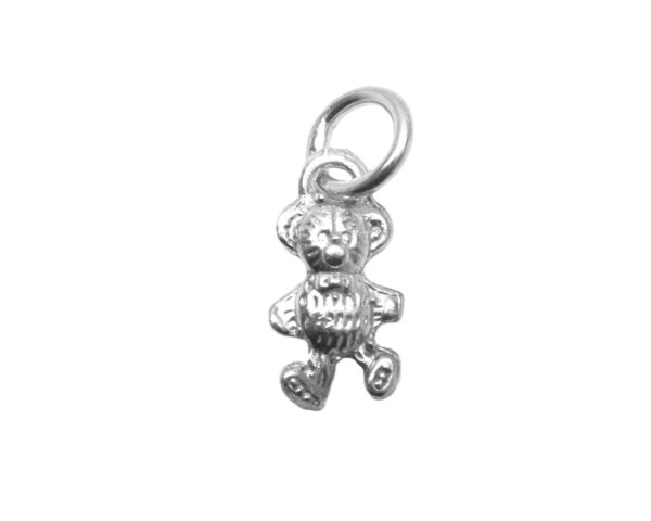 .925 Sterling Silver Teddy Bear Pendant Charm