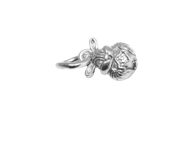 .925 Sterling Silver Rabbit Sphere Pendant Charm - Image 3