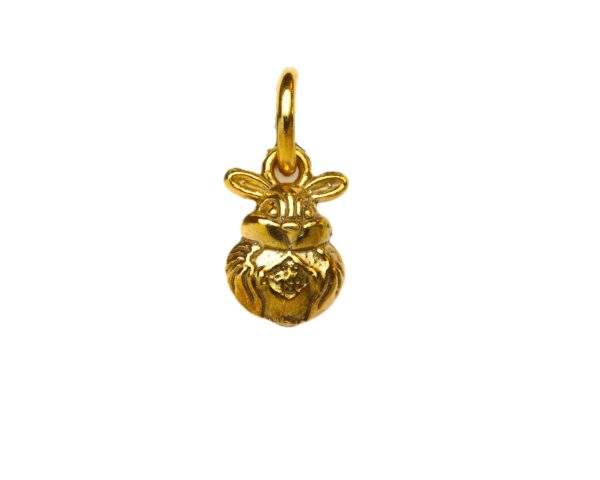 Rabbit Sphere 14K Yellow Gold Pendant Charm