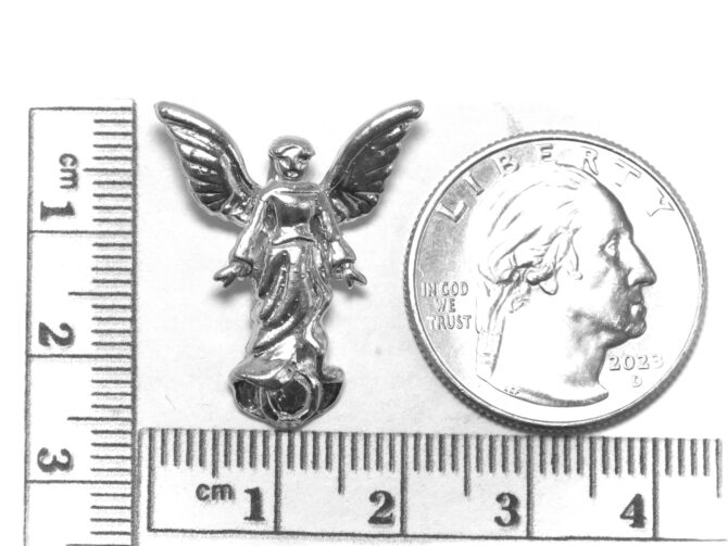 .925 Sterling Silver Angel #7 Pendant Charm - Image 2