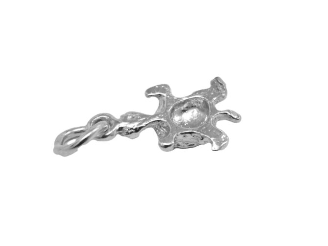 .925 Sterling Silver Turtle Pendant Charm - Image 3