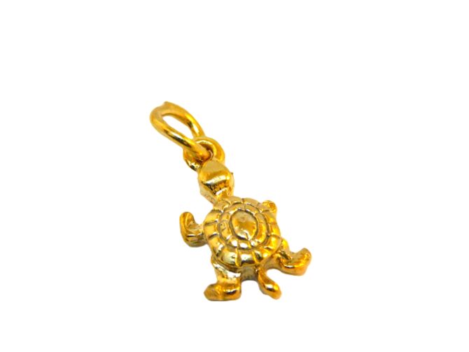 14K Turtle Yellow Gold Pendant Charm