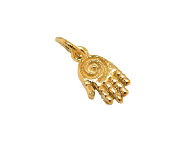 14 Hand Hamsa Yellow Gold Pendant Charm