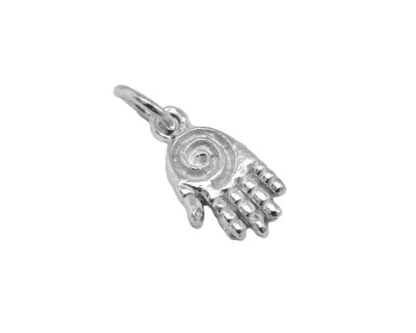 .925 Sterling Silver Hand Hamsa Pendant Charm
