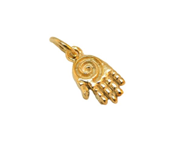 14 Hand Hamsa Yellow Gold Pendant Charm