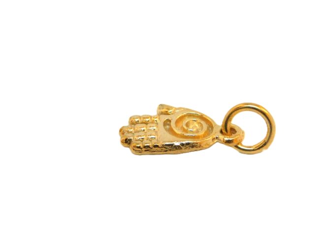14 Hand Hamsa Yellow Gold Pendant Charm - Image 3