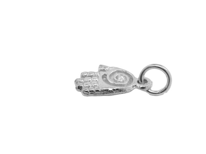.925 Sterling Silver Hand Hamsa Pendant Charm - Image 3
