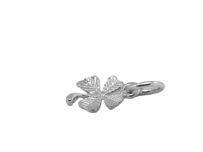 .925 Sterling Silver 3D Clover #2 Pendant Charm - Image 3