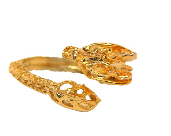 14K Dragon Ring Yellow Gold Pendant Charm