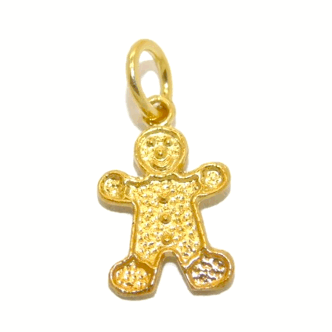 14K Gingerbread Yellow Gold Pendant Charm