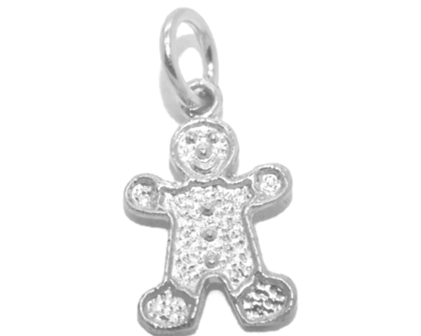 .925 Gingerbread Sterling Silver Pendant Charm