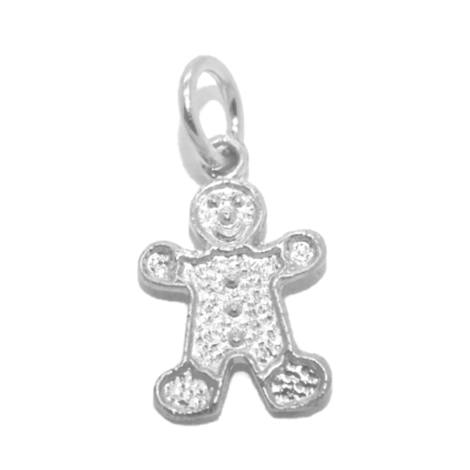 .925 Gingerbread Sterling Silver Pendant Charm