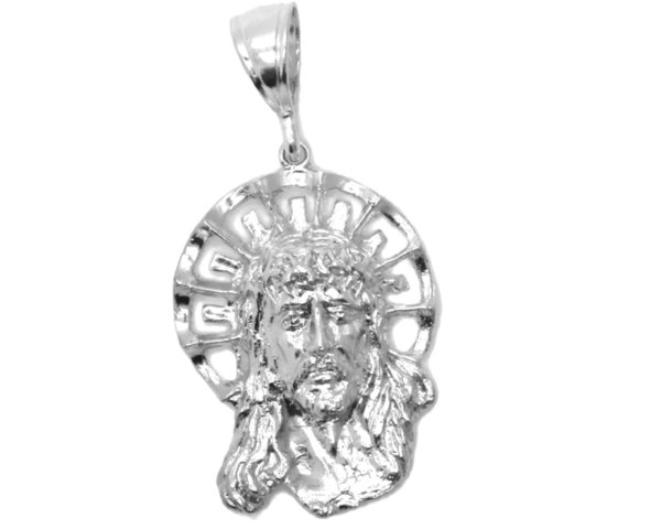 .925 Jesus Christ Sterling Silver Pendant Charm