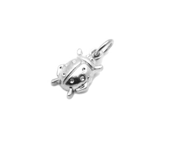 .925 Lady Bug Sterling Silver Pendant Charm