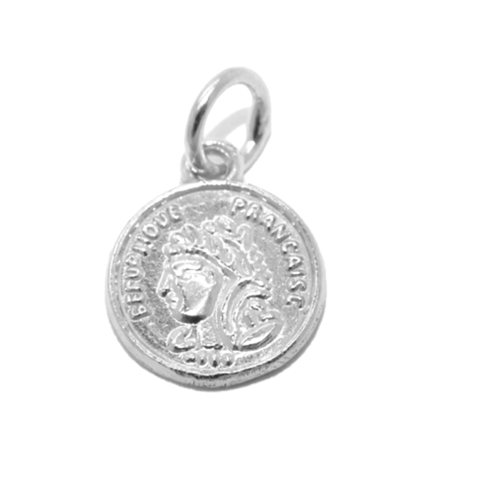.925 Roman Coin Sterling Silver Pendant Charm