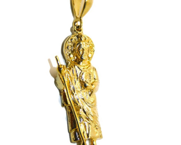 14K St. Judas Men Yellow Gold Pendant Charm
