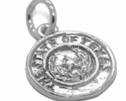 .925 State of Texas Sterling Silver Pendant Charm