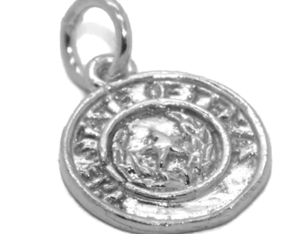 .925 State of Texas Sterling Silver Pendant Charm