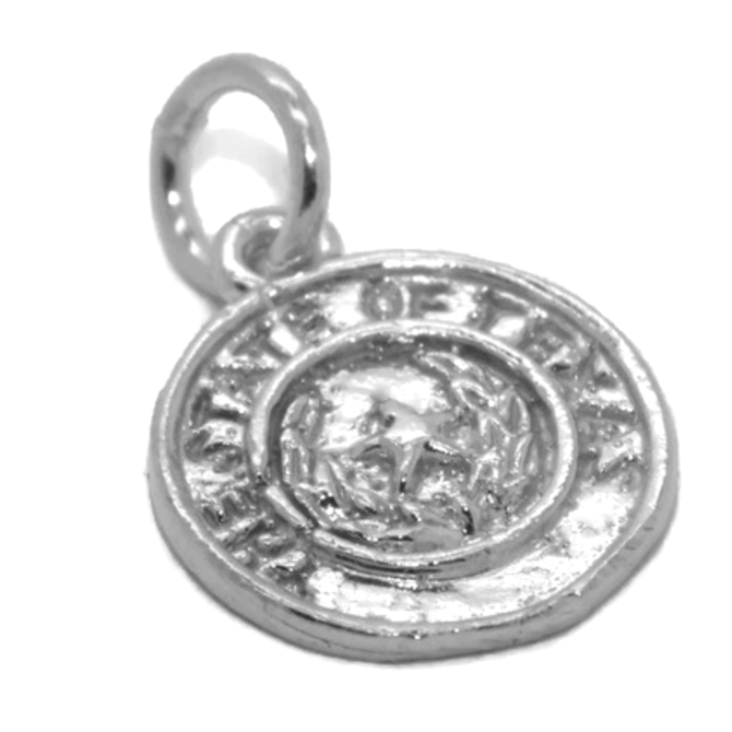 .925 State of Texas Sterling Silver Pendant Charm