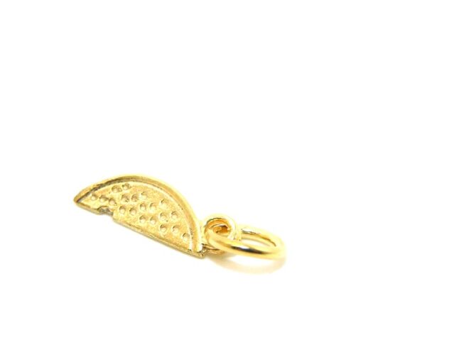 14K Tiny Watermelon Yellow Gold Pendant Charm - Image 4