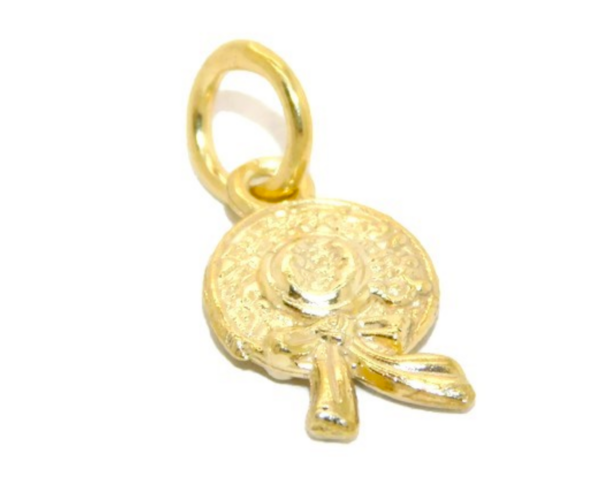 14K Vintage Sunday Hat Yellow Gold Pendant Charm