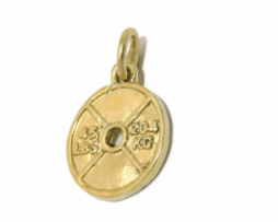 14K Weight 45 LB Yellow Gold Pendant Charm