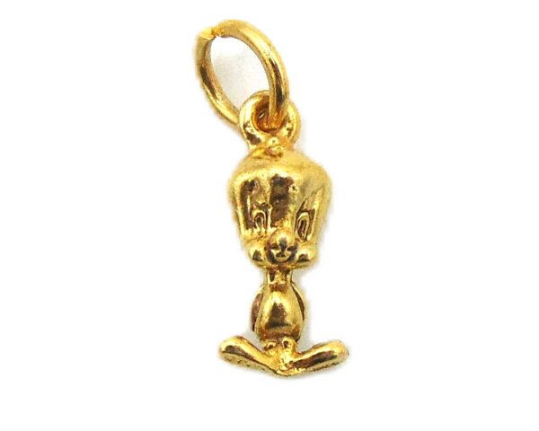Tweety Bird Charm Pendant Yellow Gold