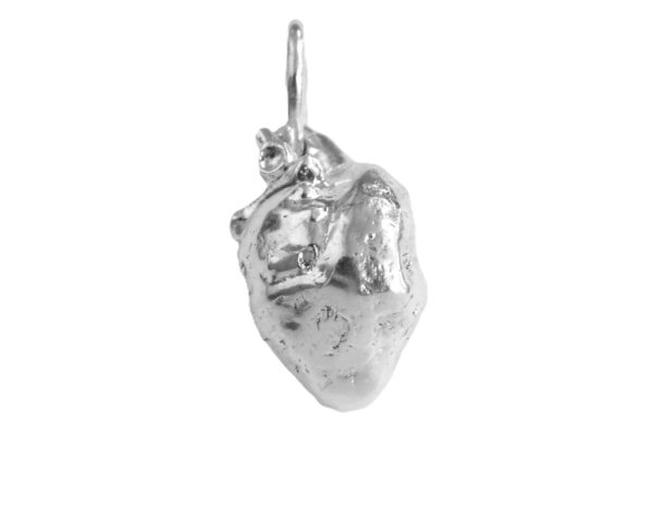 Sterling Silver .925 3D Heart “Yara” Pendant Charm
